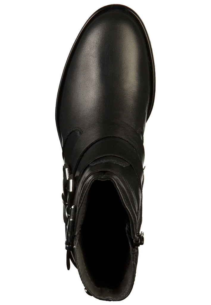 s.Oliver Stiefelette Lederimitat Schwarz - surf4shoes