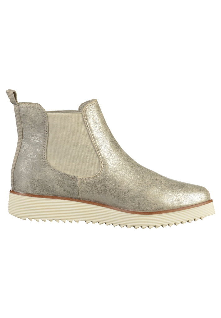 s.Oliver Stiefelette Lederimitat Silber - surf4shoes