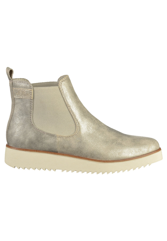 s.Oliver Stiefelette Lederimitat Silber - surf4shoes