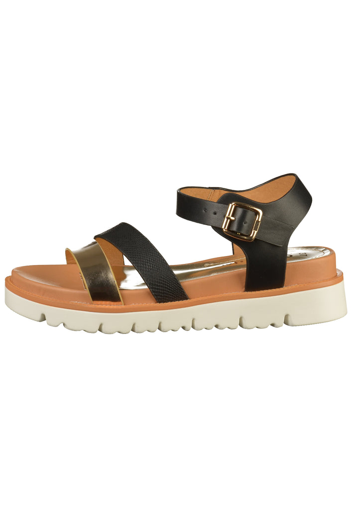 s.Oliver Sandalen Lederimitat Schwarz - surf4shoes