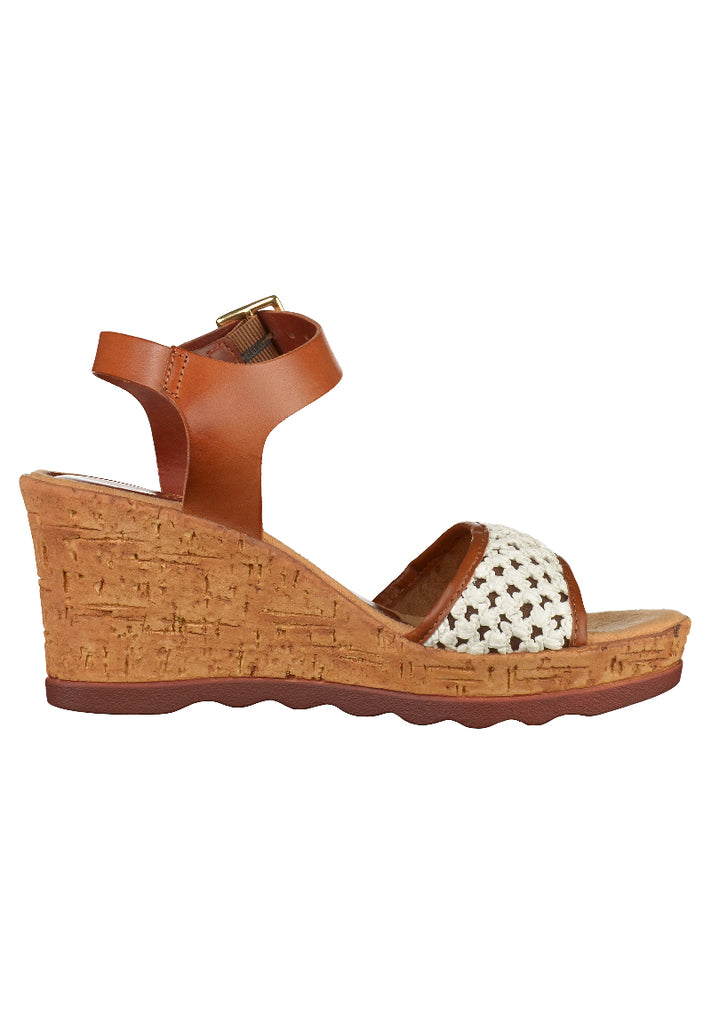 s.Oliver Sandalen Leder Cognac - surf4shoes