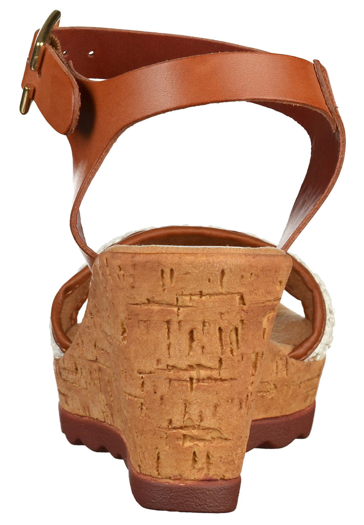 s.Oliver Sandalen Leder Cognac - surf4shoes