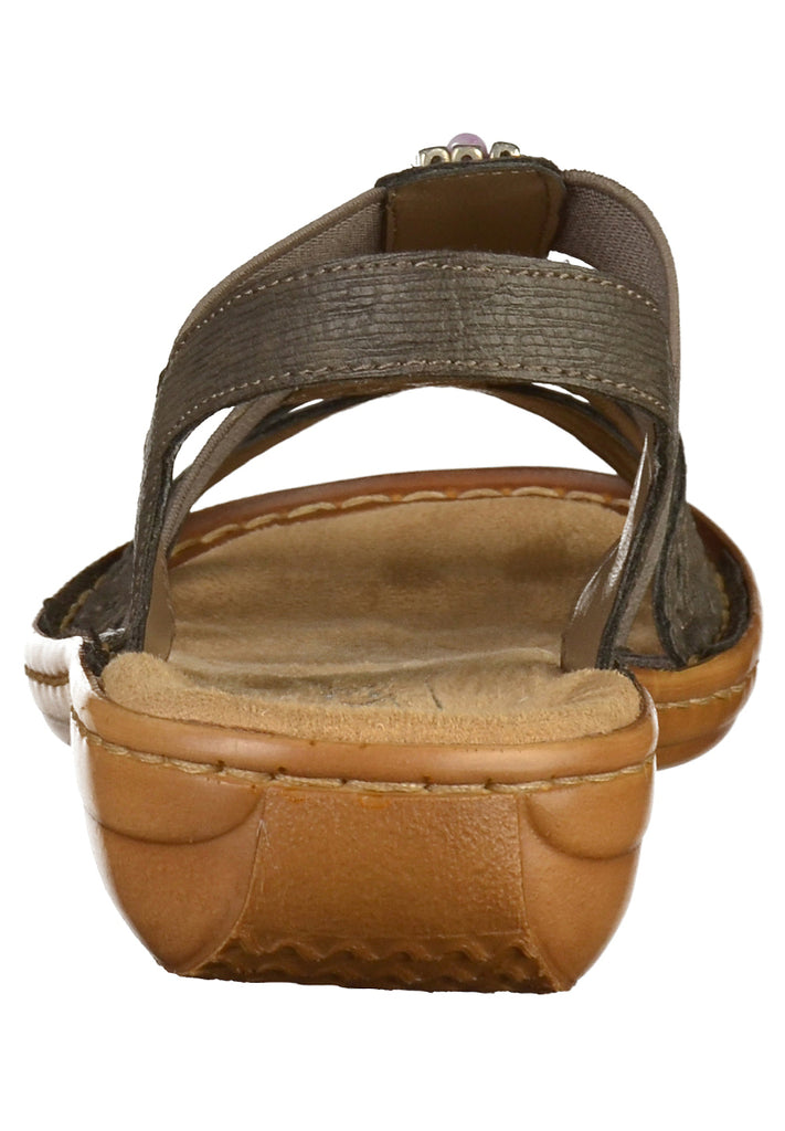 Rieker Sandalen Lederimitat Grau - surf4shoes