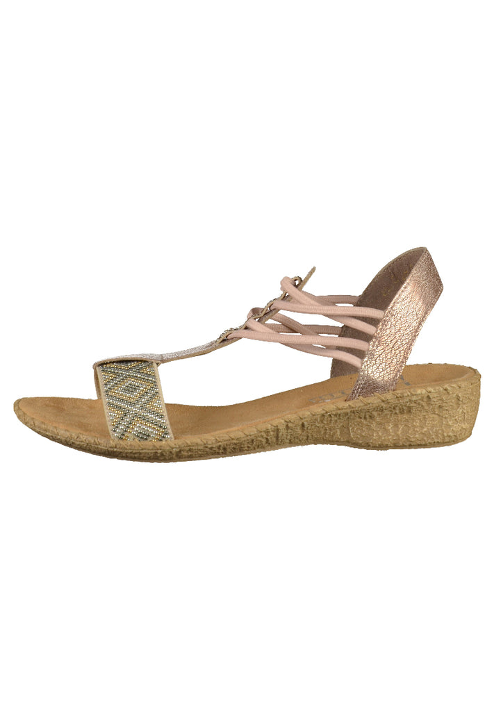 Rieker Sandalen Lederimitat Beige - surf4shoes
