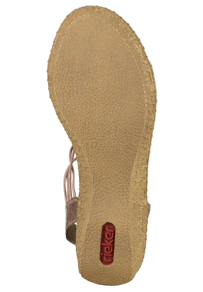 Rieker Sandalen Lederimitat Beige - surf4shoes