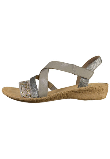 Rieker Sandalen Lederimitat Grau - surf4shoes