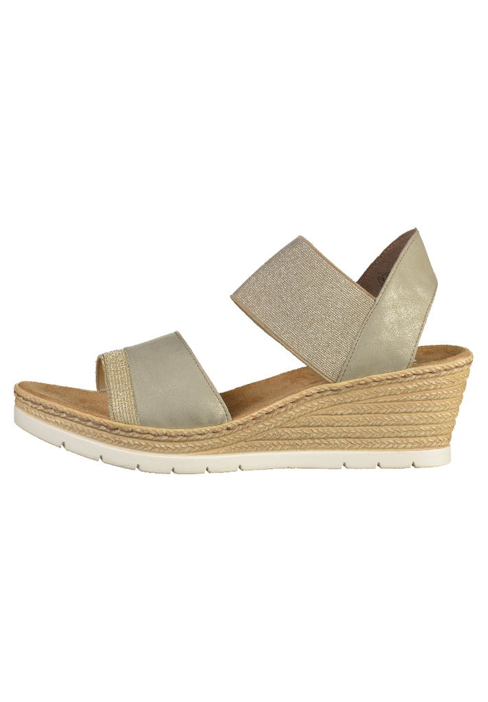 Rieker Sandalen Lederimitat Grau - surf4shoes
