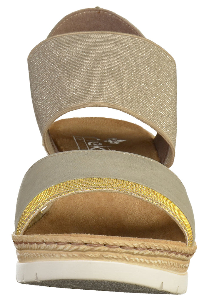 Rieker Sandalen Lederimitat Grau - surf4shoes