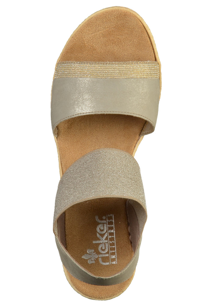 Rieker Sandalen Lederimitat Grau - surf4shoes