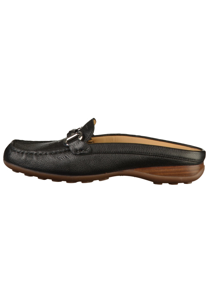 Geox Pantoletten Leder Schwarz - surf4shoes