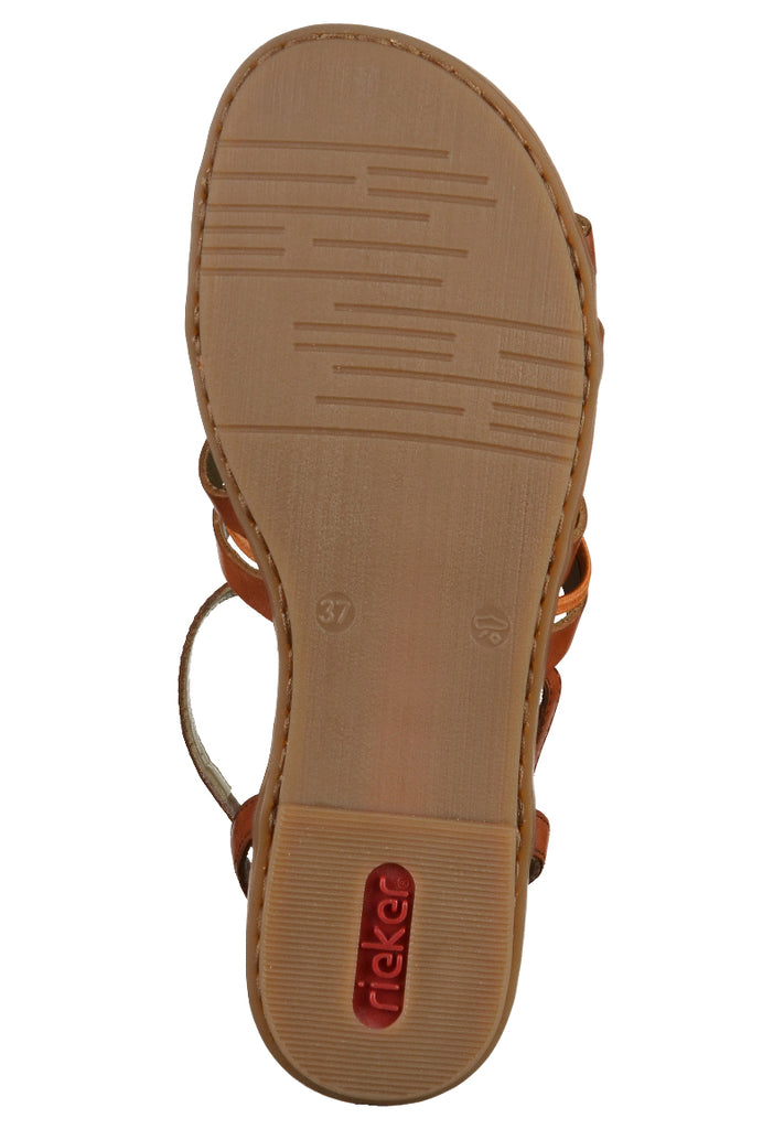 Rieker Sandalen Glattleder Braun - surf4shoes