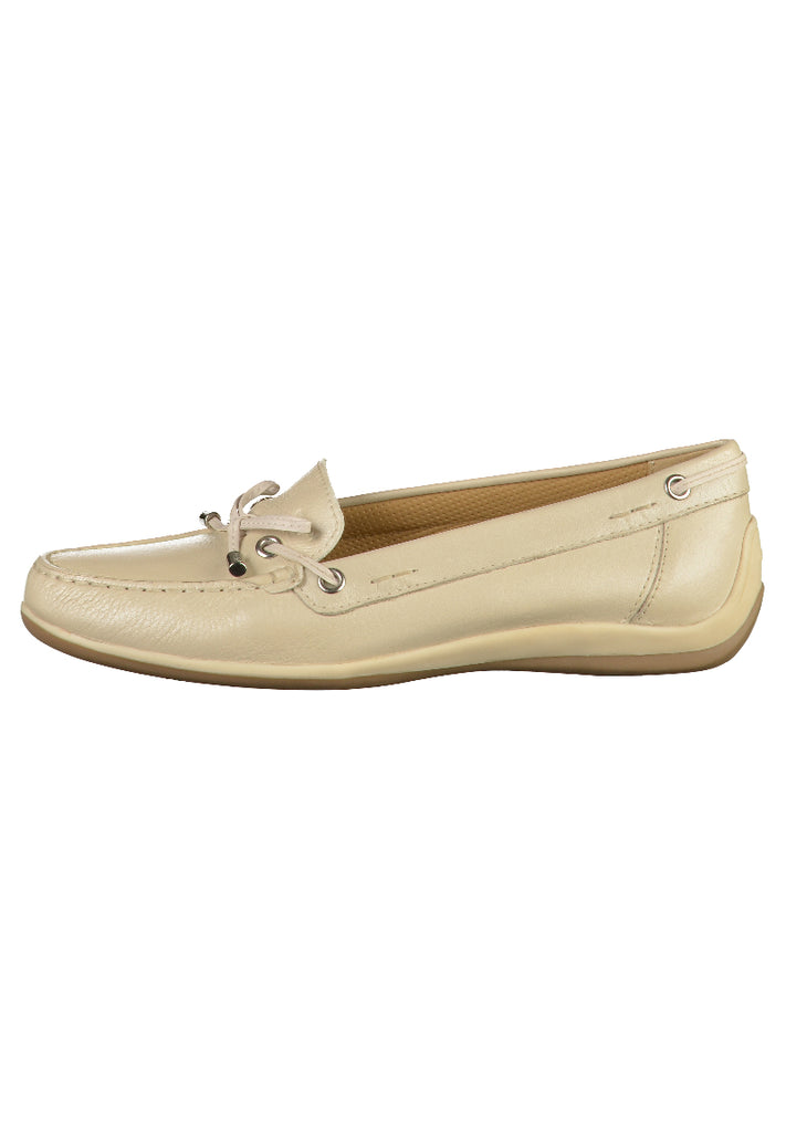 Geox Mokassin Leder Weiß - surf4shoes