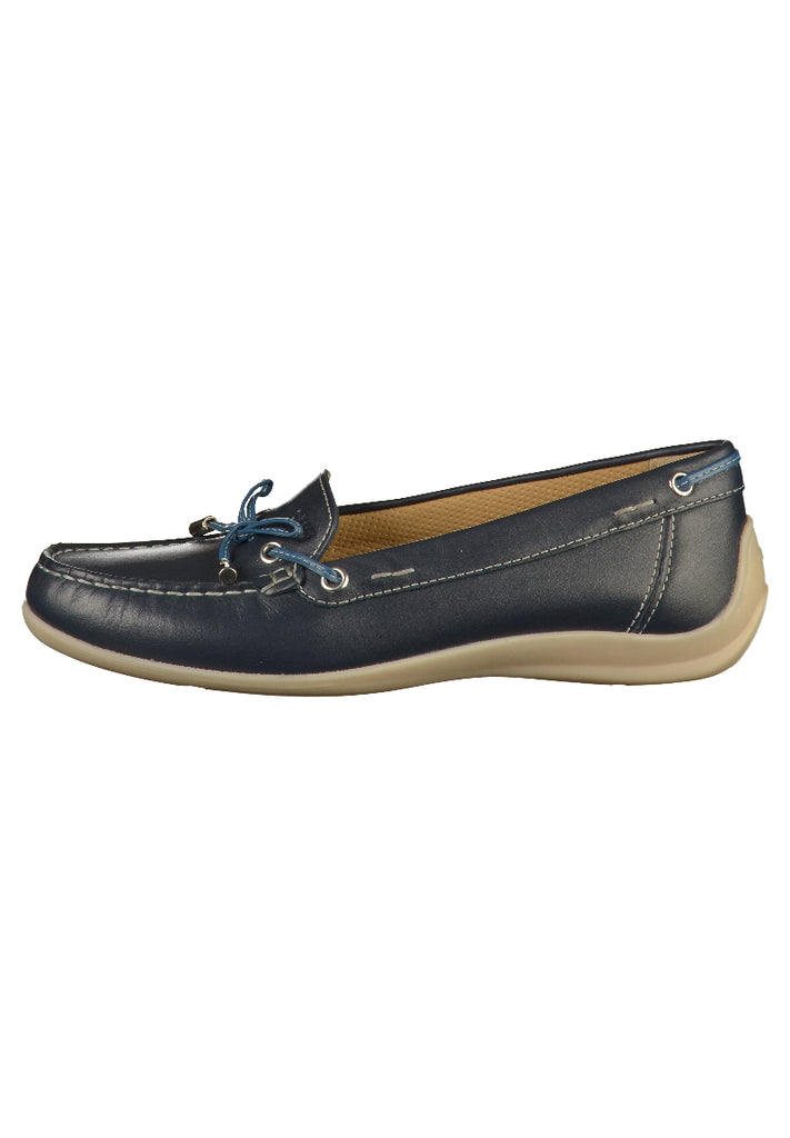 Geox Mokassin Leder Blau - surf4shoes
