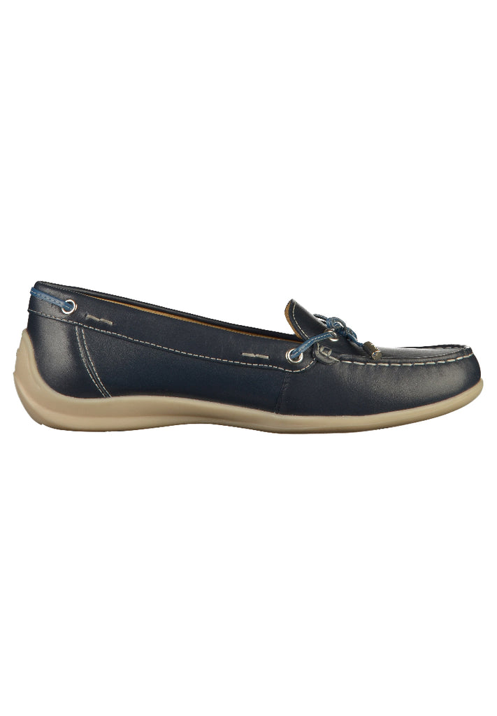 Geox Mokassin Leder Blau - surf4shoes
