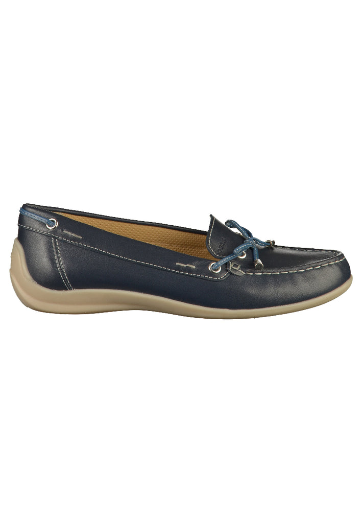 Geox Mokassin Leder Blau - surf4shoes
