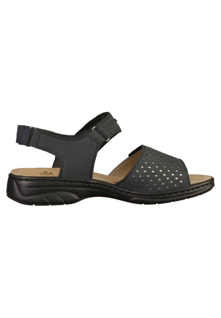 Rieker Sandalen Leder Dunkelblau - surf4shoes