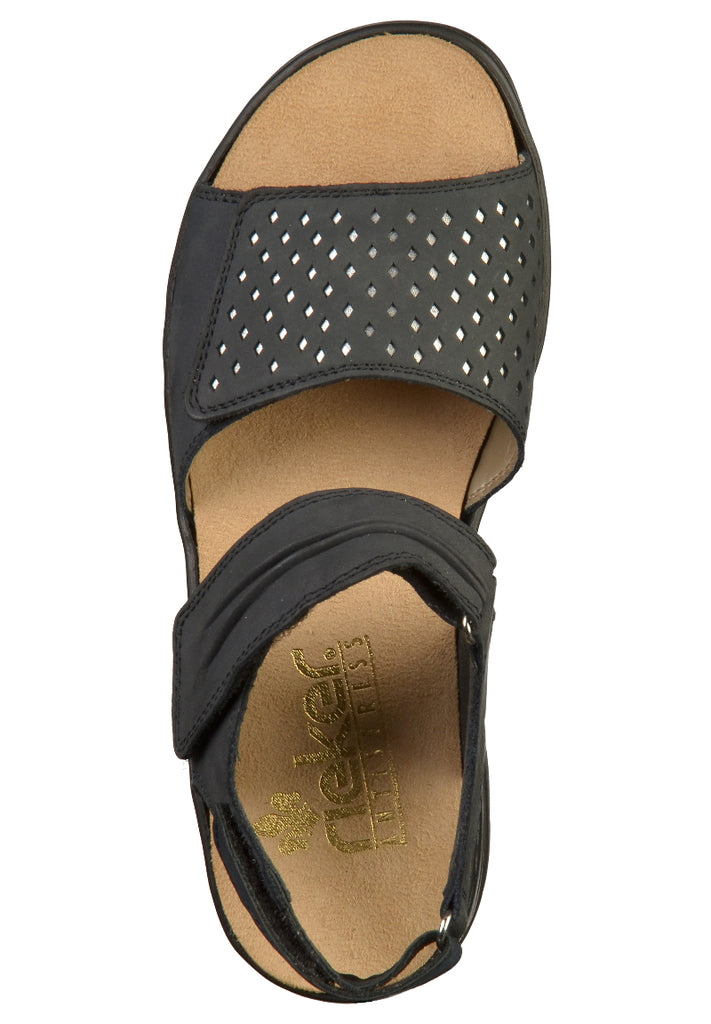 Rieker Sandalen Leder Dunkelblau - surf4shoes