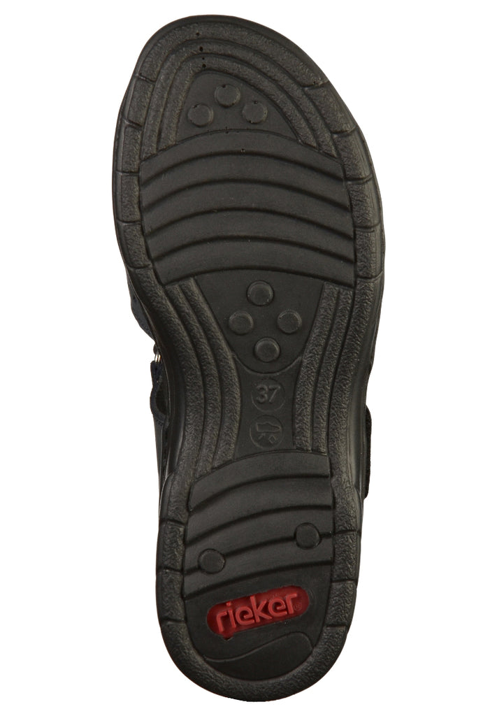 Rieker Sandalen Leder Dunkelblau - surf4shoes