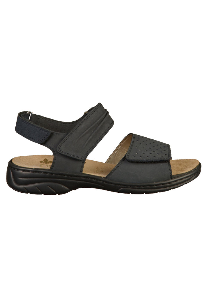 Rieker Sandalen Leder Dunkelblau - surf4shoes