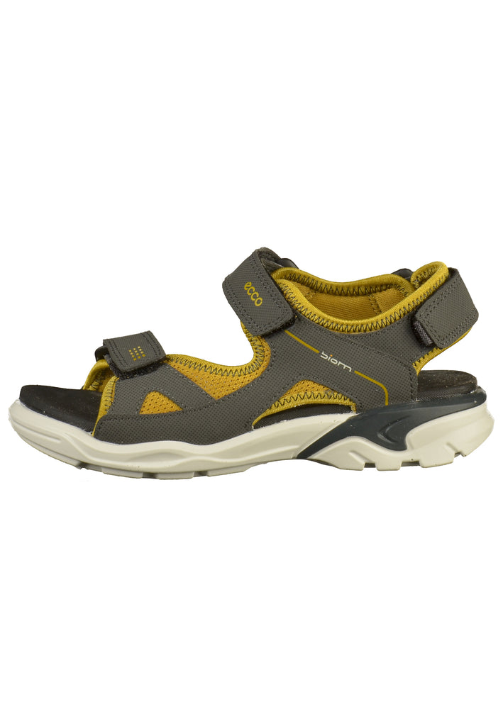 ecco Sandalen Lederimitat/Textil Grau/Gelb - surf4shoes