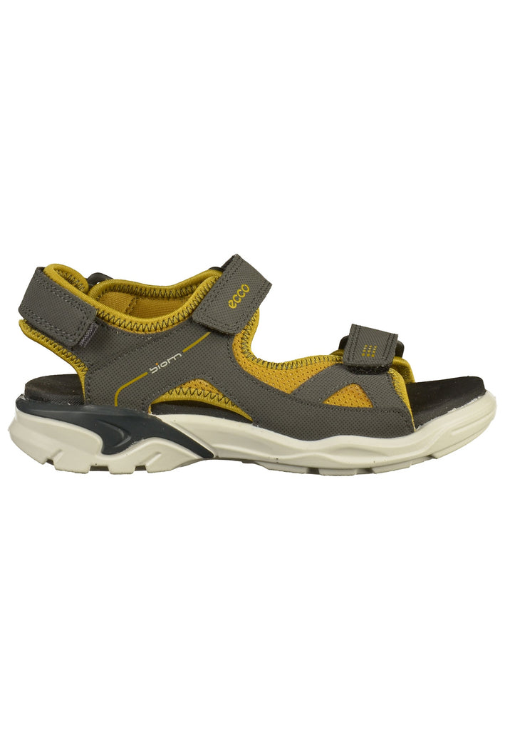 ecco Sandalen Lederimitat/Textil Grau/Gelb - surf4shoes