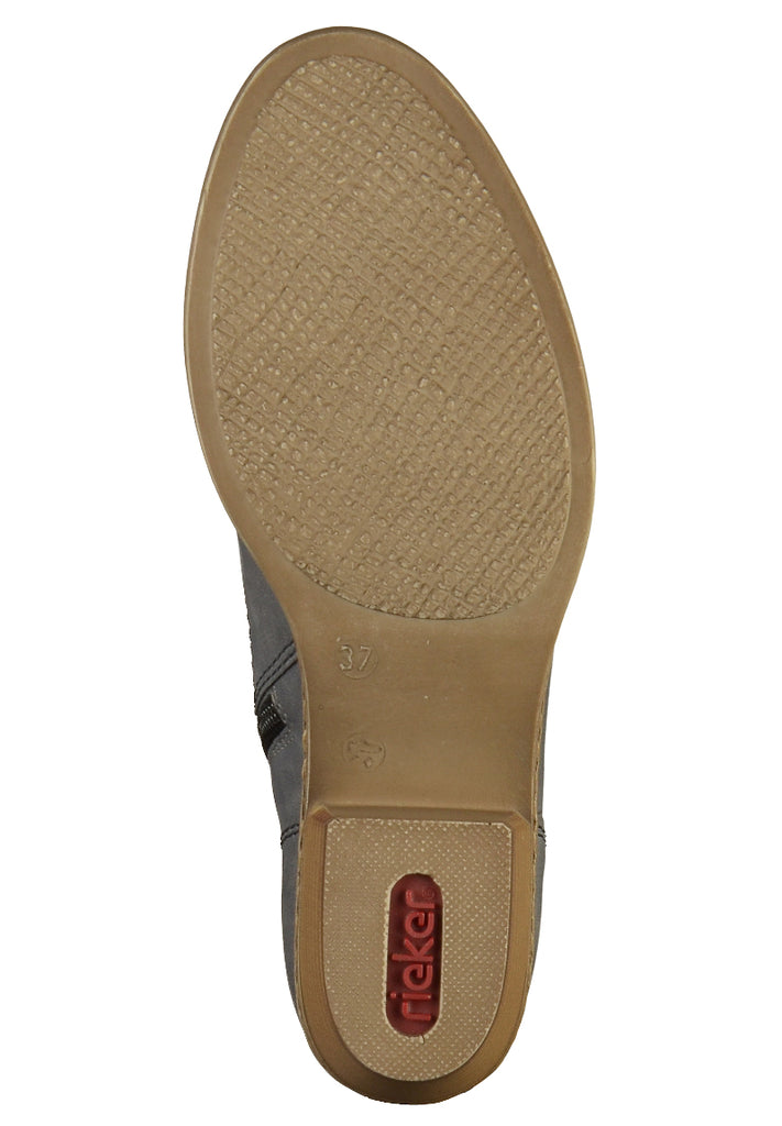 Rieker Stiefelette Lederimitat Blau - surf4shoes