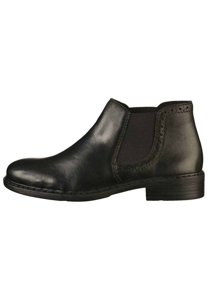 Rieker Stiefelette Leder Schwarz - surf4shoes