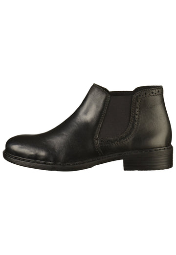 Rieker Stiefelette Leder Schwarz - surf4shoes