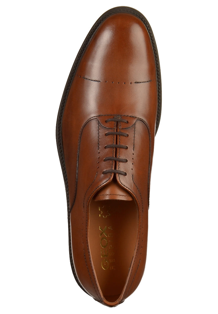 Geox Businessschuhe Glattleder Cognac - surf4shoes