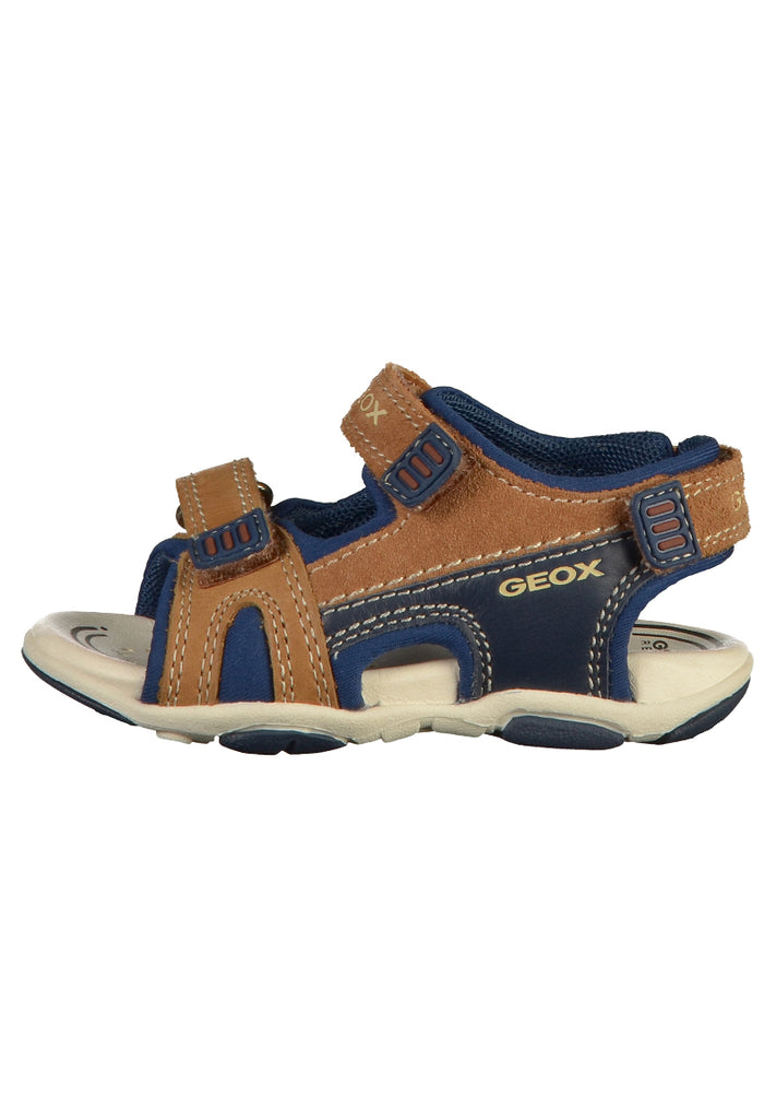 Geox Sandalen Leder/Textil Caramel - surf4shoes