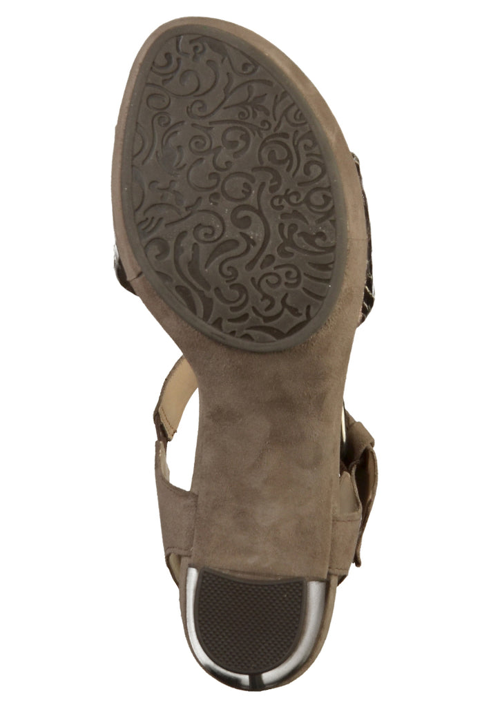 Gabor Sandalen Leder Anthrazit - surf4shoes