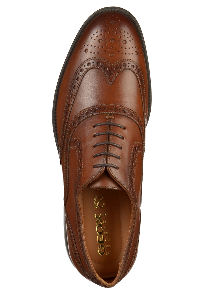 Geox Halbschuhe Leder Cognac - surf4shoes