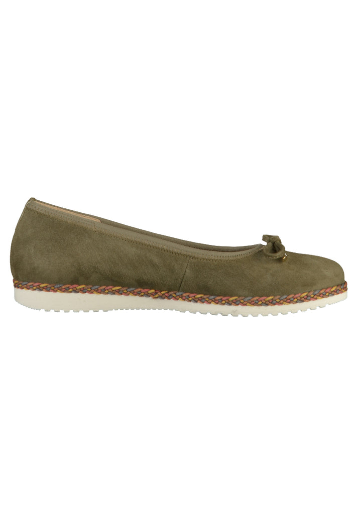 Gabor Slipper Leder Oliv - surf4shoes