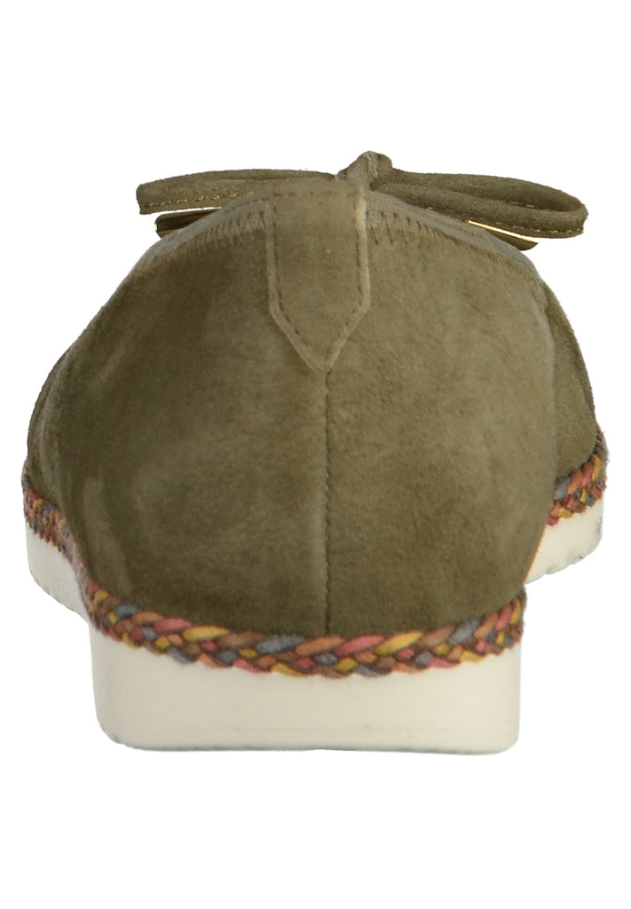 Gabor Slipper Leder Oliv - surf4shoes