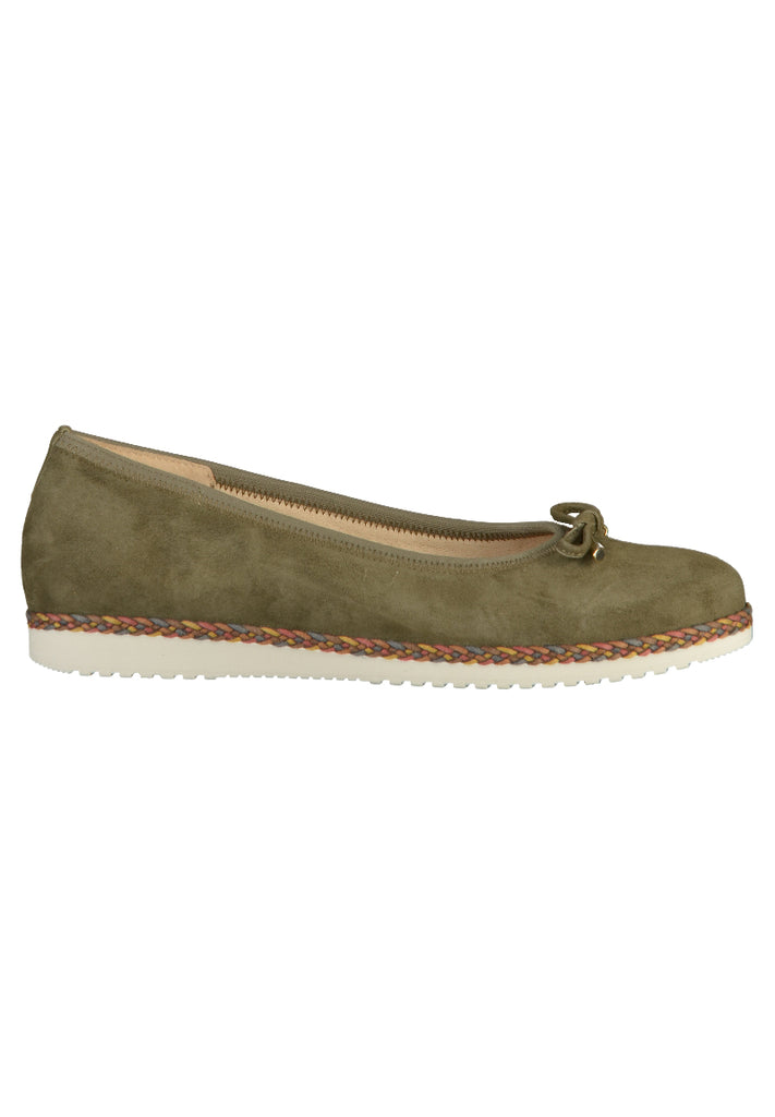 Gabor Slipper Leder Oliv - surf4shoes