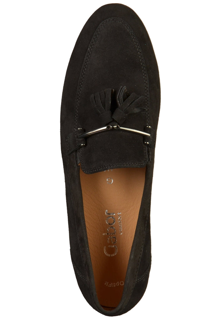 Gabor Slipper Veloursleder Schwarz - surf4shoes