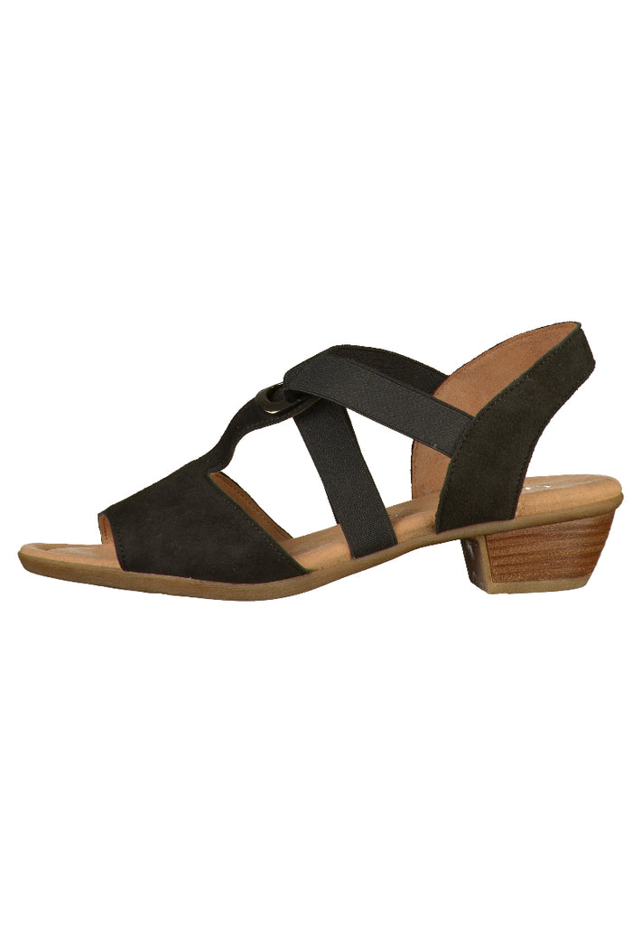 Gabor Sandalen Leder Schwarz - surf4shoes