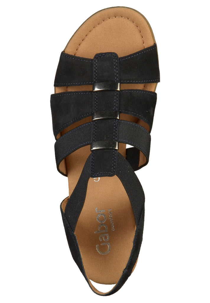 Gabor Sandalen Leder Blau - surf4shoes