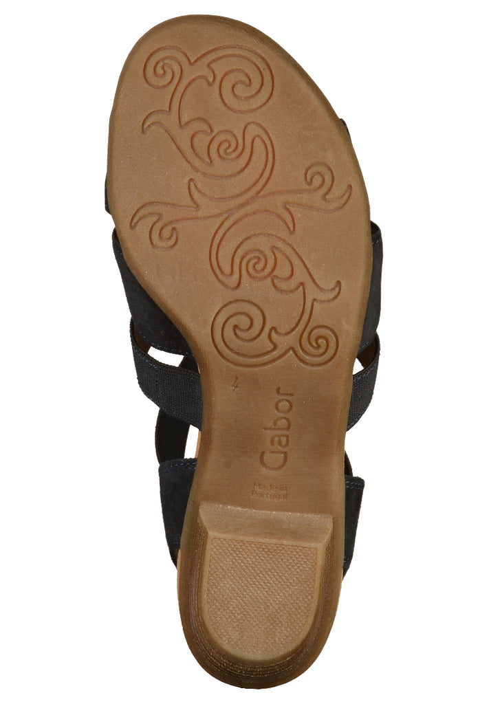 Gabor Sandalen Leder Blau - surf4shoes