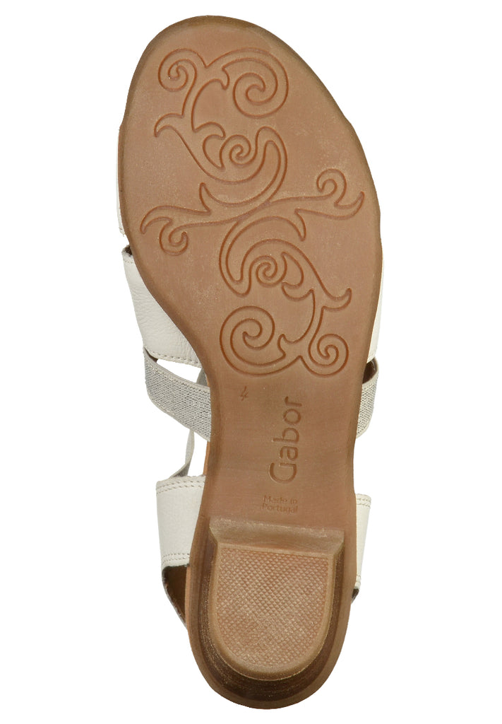 Gabor Sandalen Leder Weiß - surf4shoes