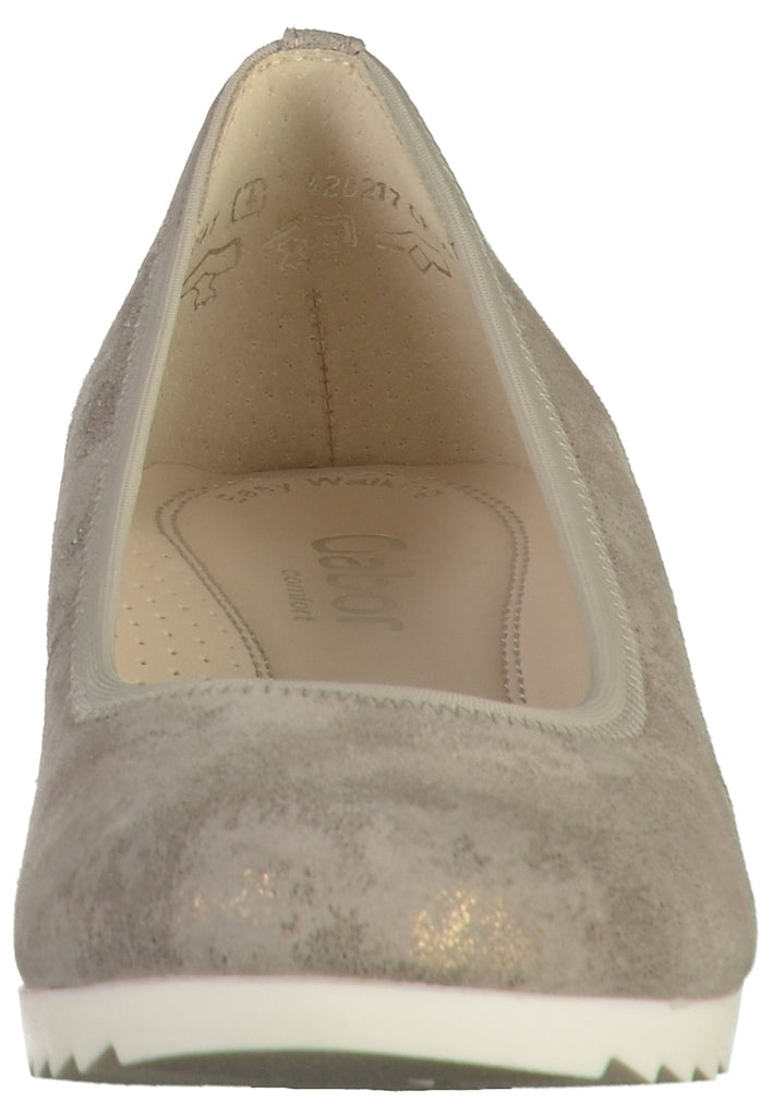 Gabor Pumps Leder Taupe - surf4shoes