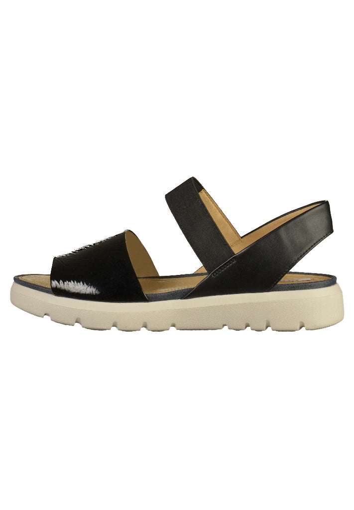 Geox Sandalen Lederimitat/Textil Schwarz - surf4shoes