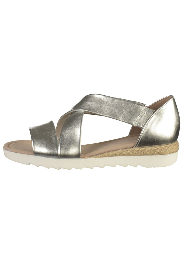 Gabor Sandalen Leder Silber - surf4shoes