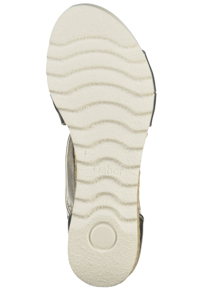 Gabor Sandalen Leder Silber - surf4shoes
