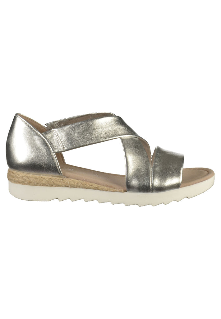 Gabor Sandalen Leder Silber - surf4shoes