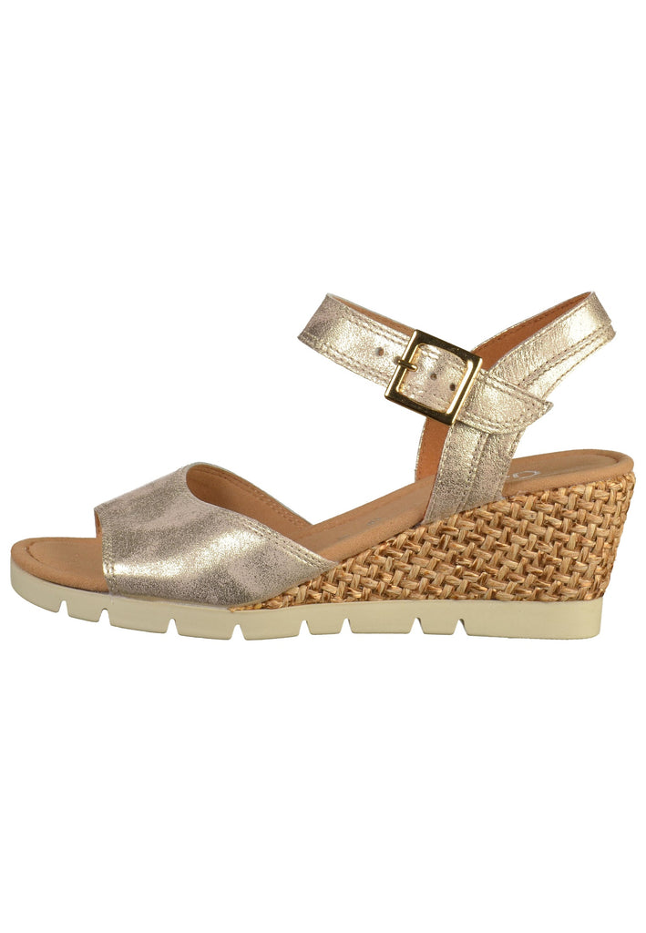 Gabor Sandalen Leder Platin - surf4shoes