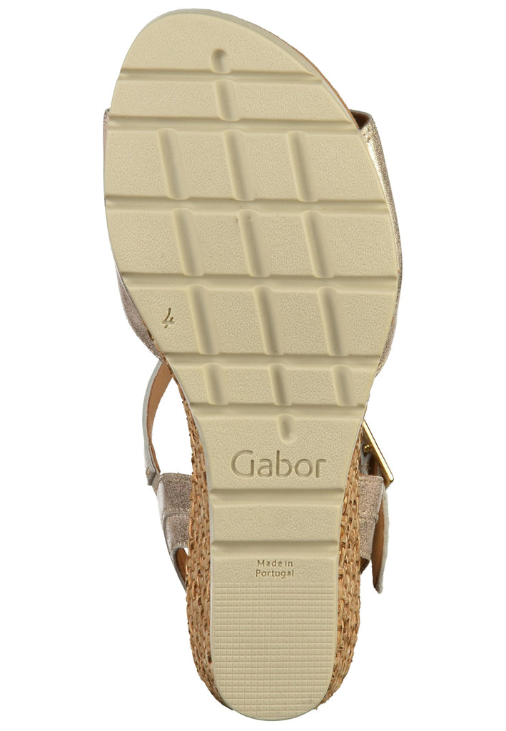 Gabor Sandalen Leder Platin - surf4shoes