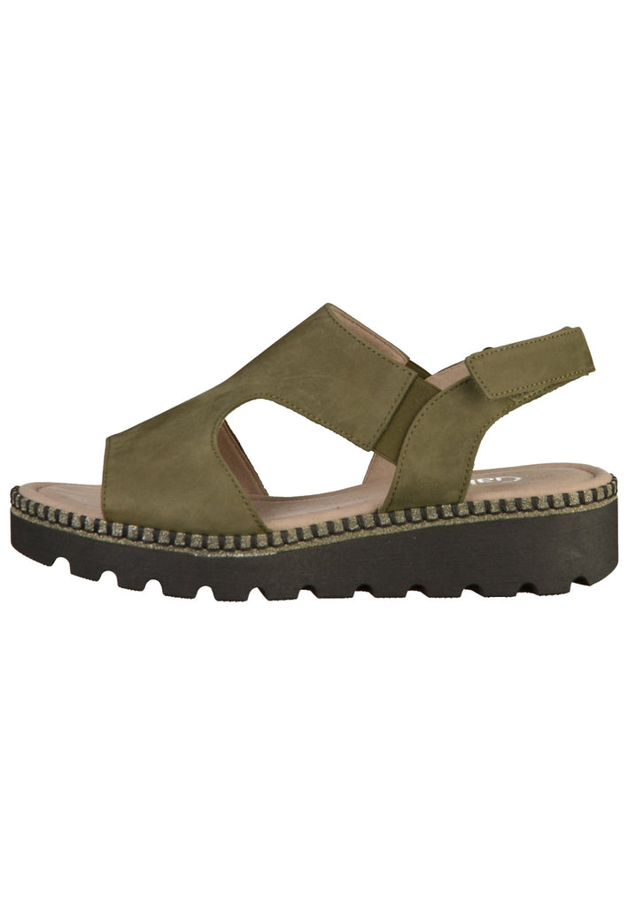 Gabor Sandalen Leder Oliv - surf4shoes