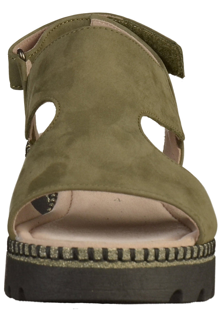 Gabor Sandalen Leder Oliv - surf4shoes
