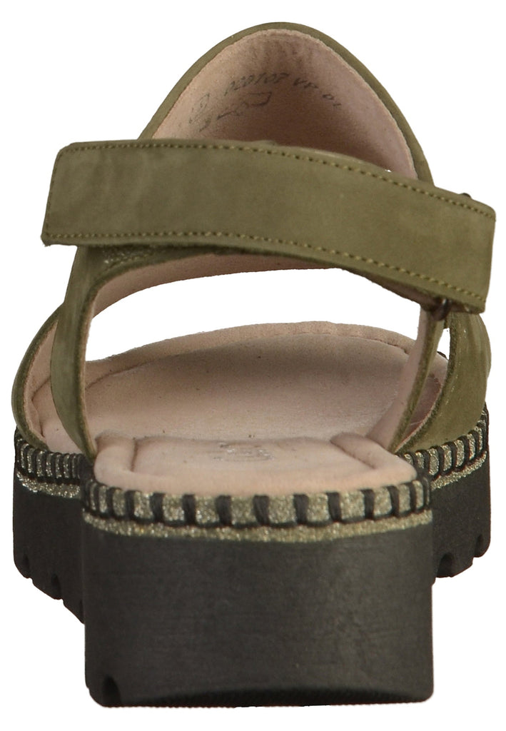 Gabor Sandalen Leder Oliv - surf4shoes